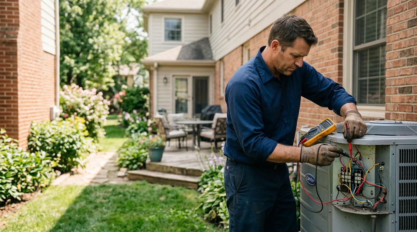 HVAC technician working near New Haven, MI